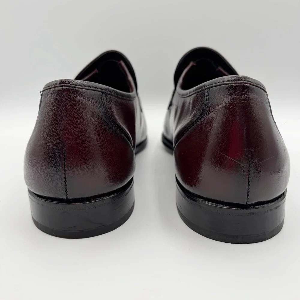 Florsheim Como Black Cherry Men's Leather Moc Slip On 17089 13 3E Leather Loafer